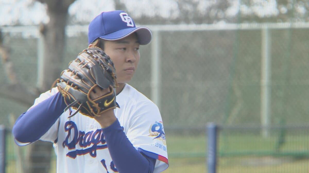 中日ドラゴンズ 髙橋宏斗投手(23) WBC使用ボールで最速154キロ ｢納得の投球｣ 侍ジャパン合宿へ弾み【沖縄キャンプ】