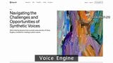 米オープンAI　人の声を再現する技術「Voice Engine」を発表　一般公開はせず|TBS NEWS DIG