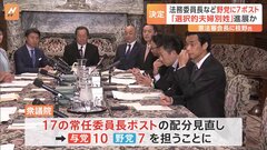 法務委員会など野党が常任委員長7ポスト獲得　選択的夫婦別姓の議論促進狙い| TBS CROSS DIG with Bloomberg