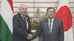 石破総理 ハンガリー・シュヨク大統領と会談 万博外交の一環で| TBS CROSS DIG with Bloomberg