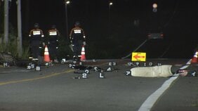 オートバイと複数の車が絡む事故 オートバイを運転していた男性が死亡 現場から車が逃走か 死亡ひき逃げ事件とみて捜査 茨城・常総市|TBS NEWS DIG