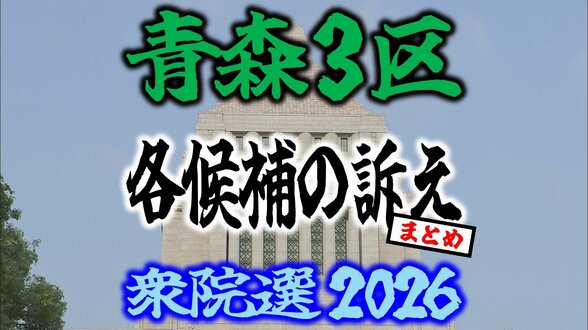 【衆議院選挙2026】「青森3区」各候補の訴え　まとめ【衆院選】　|　青森のニュース│ATV NEWS│青森テレビ