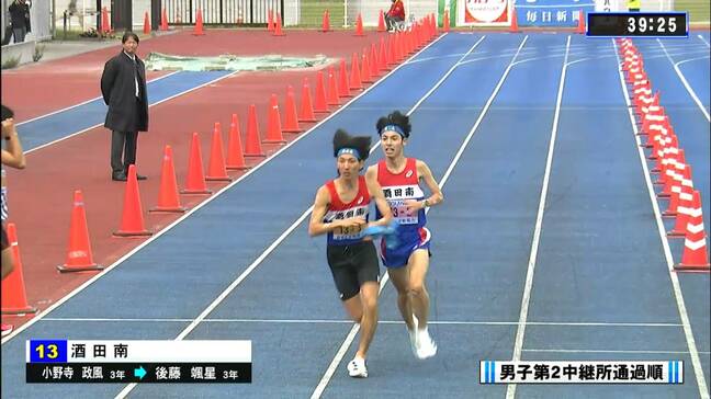 山形県高校駅伝2025 男子 第2中継所通過順位|TBS NEWS DIG