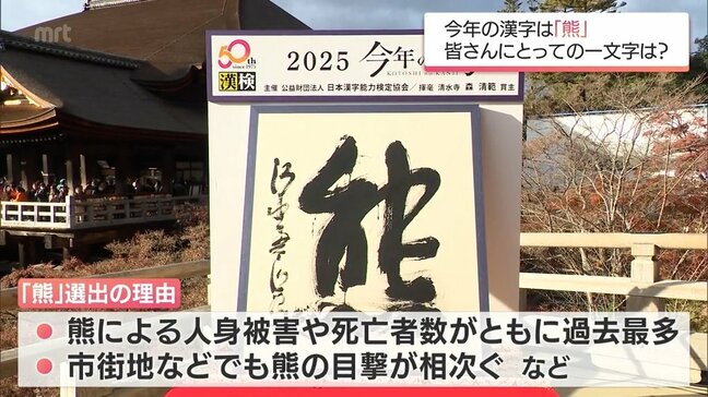 今年の漢字は「熊」　宮崎県民の今年の漢字は?|TBS NEWS DIG