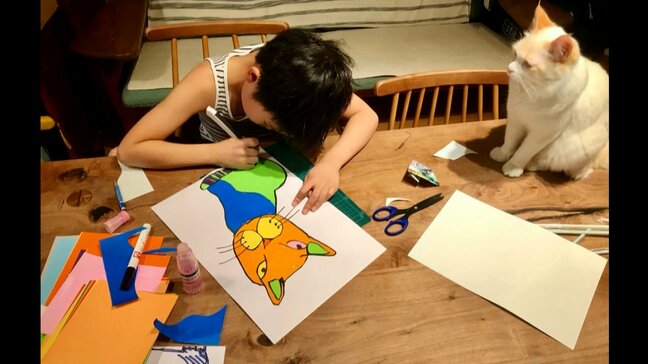 「君の描くネコは世界で一番愛しい」 母の投稿に「芸術が爆発してる」 フォロワー20万人の”切り絵少年”KEN|TBS NEWS DIG