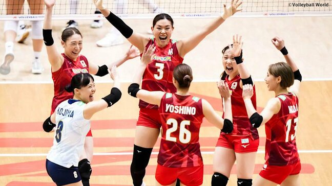 バレー女子日本代表、フランスにストレート勝ち　佐藤淑乃が19得点「いつもより燃えました」【ネーションズリーグ】|TBS NEWS DIG