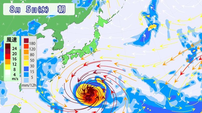 台風13号 “猛烈な”勢力に発達 8月上旬にかけて日本へ接近か？｢ドルフィン｣ の今後の進路は？雨･風シミュレーション【台風情報】|TBS NEWS DIG