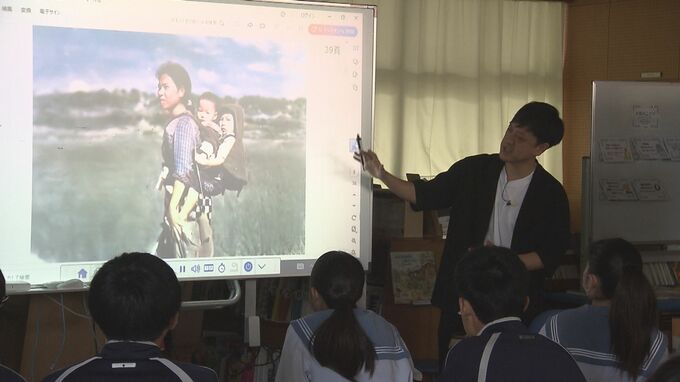 「戦争が身近に感じた」　AIで色を取り戻した写真が伝える沖縄戦　中学生が平和を考える授業　|　沖縄のニュース｜RBC 琉球放送