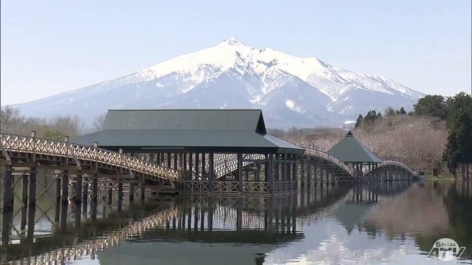 全長300ｍ　木造の三連太鼓橋としては日本一長い鶴田町の「鶴の舞橋」足かけ7年に渡る改修工事が終了で再出発　地元の小学生「日本で一番有名で、一番お客さんが来る橋になってほしい」|TBS NEWS DIG