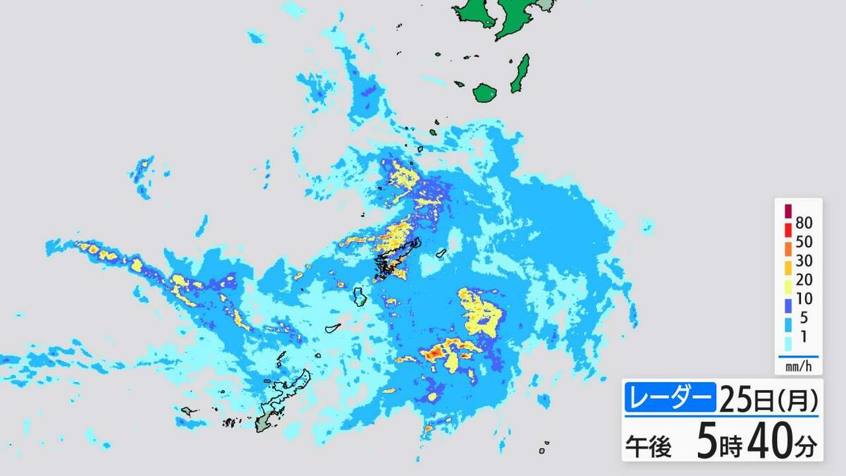 奄美地方で26日昼前にかけて大雨　線状降水帯が発生するおそれも