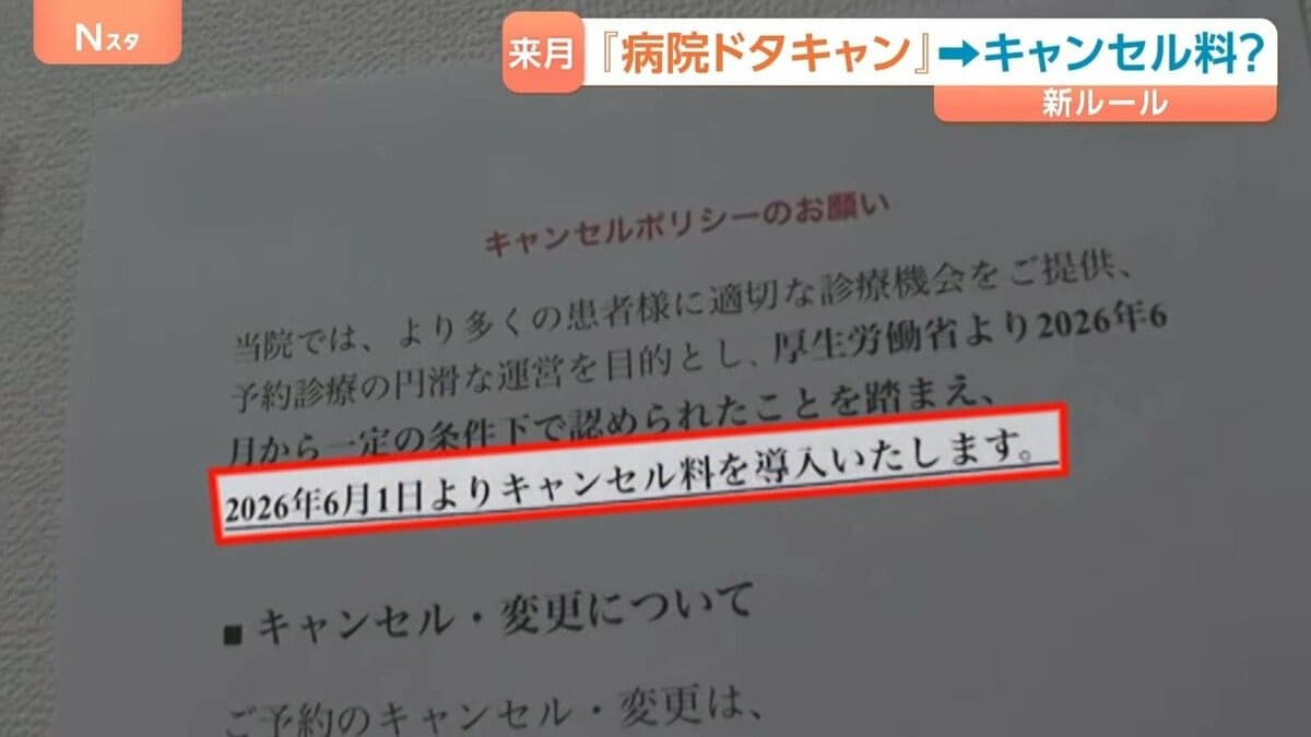 6月から病院の「キャンセル料」導入へ 背景に深刻な“損害”が…初診