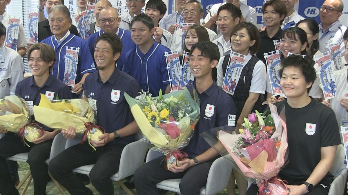 「一戦一戦全力で戦っていくので応援よろしくお願いします」　アジア大会日本代表・男子ホッケーと女子ボクシングの4選手を激励　岐阜・各務原市出身の選手も