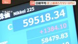 「前のめり」と市場関係者 日経平均株価1か月半ぶりに史上最高値更新5万9518円 イラン情勢が落ち着くとの期待感|TBS NEWS DIG