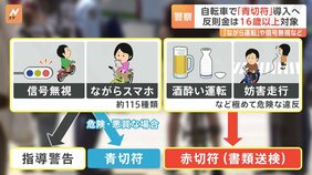 “自転車の悪質違反”には「青切符」で反則金を　警察庁が導入方針を明らかに　反則金は“原付バイク並み”で検討|TBS NEWS DIG
