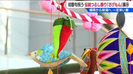 福岡から新潟へ一足早い春」日本三大吊るし飾りの一つ『さげもん』新潟