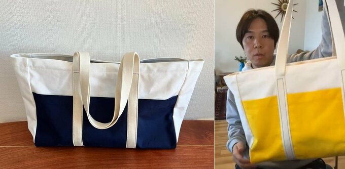 【ロッチ・コカド】　自作のトートバッグを公開　「新色のネイビー作ってみました」|TBS NEWS DIG