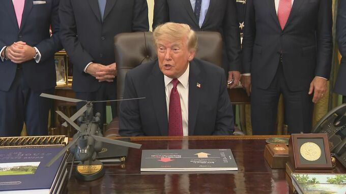 フォークランド諸島の英主権に反対の可能性を示唆　トランプ大統領　国防費の増額要求をめぐる圧力か