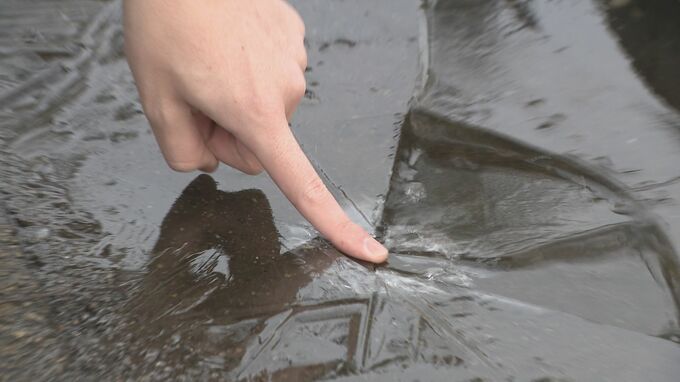 「水たまりが凍っている」石川県内は冬型緩むも朝のうちは放射冷却の影響で冷え込み強まる「路面凍結」に注意　|　石川県のニュース｜MRO北陸放送