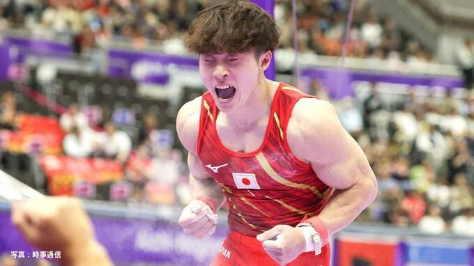 体操男子種目別・つり輪 金田希一が銀メダル獲得！日本勢4大会連続表彰台、着地完璧でガッツポーズ【アジア大会】|TBS NEWS DIG