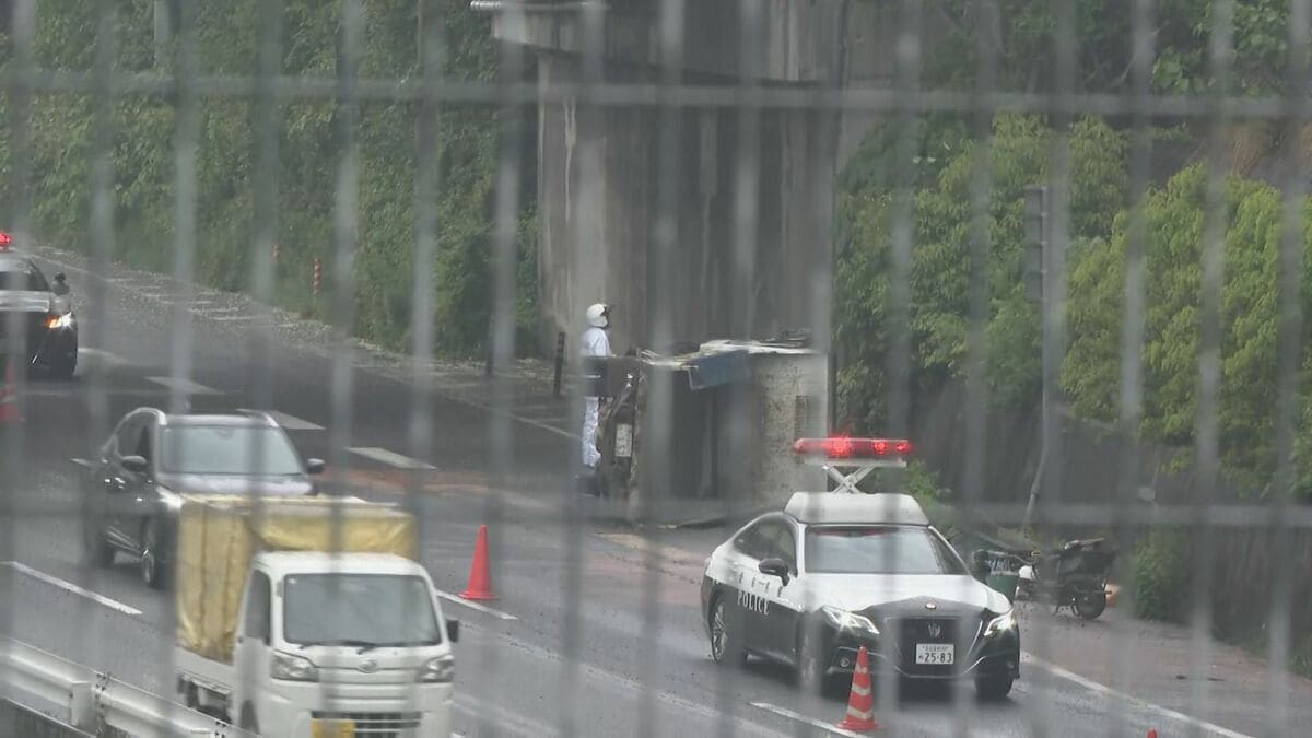 【速報】“トラックがガードレールを突き破って国道に落ちた” 50代男性を病院に搬送 名古屋･緑区 