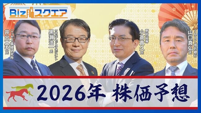 2026年の「株価」は“午尻下がり”でも上昇?株式相場のプロ4人が徹底予想【Bizスクエア】 |TBS NEWS DIG