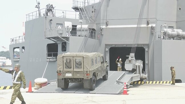 南海トラフ想定の「自衛隊統合防災訓練」を実施 海上輸送群の艦艇が初参加、熱中症リスクを念頭の訓練も|TBS NEWS DIG