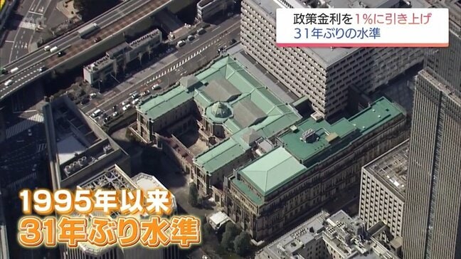 日銀が1%へ利上げ決定 生活はどう変わる? ファイナンシャルプランナー「金融商品は魅力的に 借りるときは慎重に」|TBS NEWS DIG
