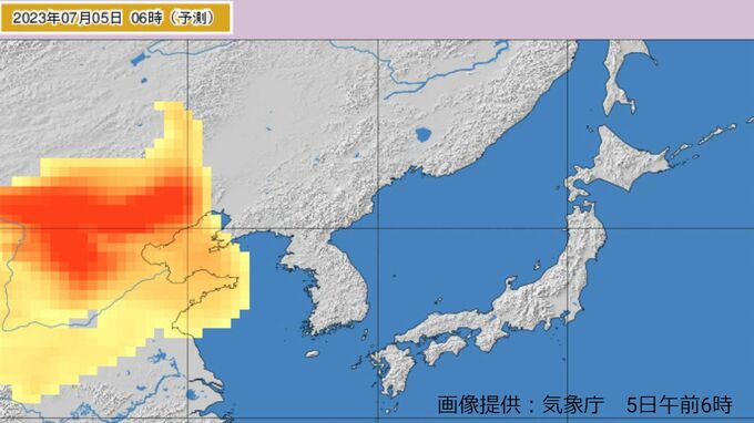 【黄砂接近中】あす6日（木）～あさって7日（金）にかけ日本列島を通過する見込み　どこにいつ頃やって来る？【3時間ごと予測図・5日午前6時更新】　|　岡山・香川のニュース | 天気 | RSK山陽放送