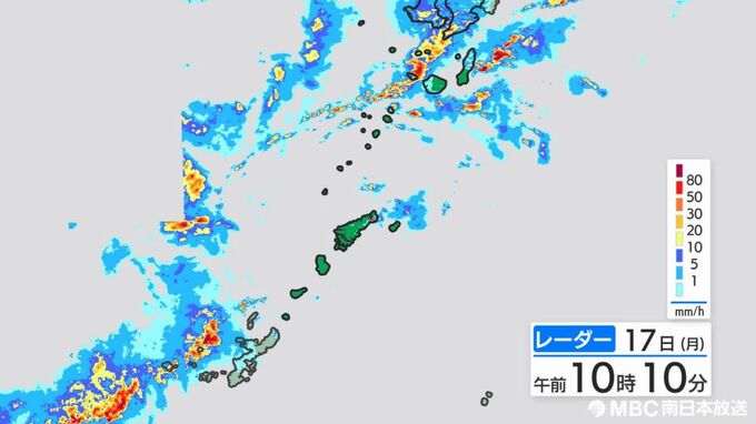 種子島で1時間84ミリの猛烈な雨　梅雨前線が停滞…18日昼前にかけ大雨のおそれ　鹿児島　|　鹿児島のニュース｜MBC NEWS｜南日本放送