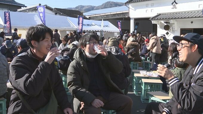 九重町の八鹿酒造で冬恒例の「極寒蔵開き」　大分|TBS NEWS DIG