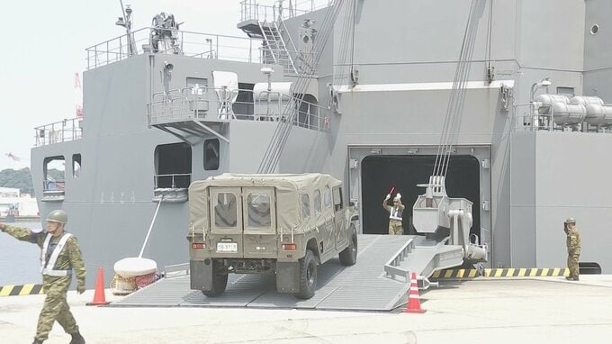 南海トラフ想定の「自衛隊統合防災訓練」を実施　海上輸送群の艦艇が初参加、熱中症リスクを念頭の訓練も|TBS NEWS DIG