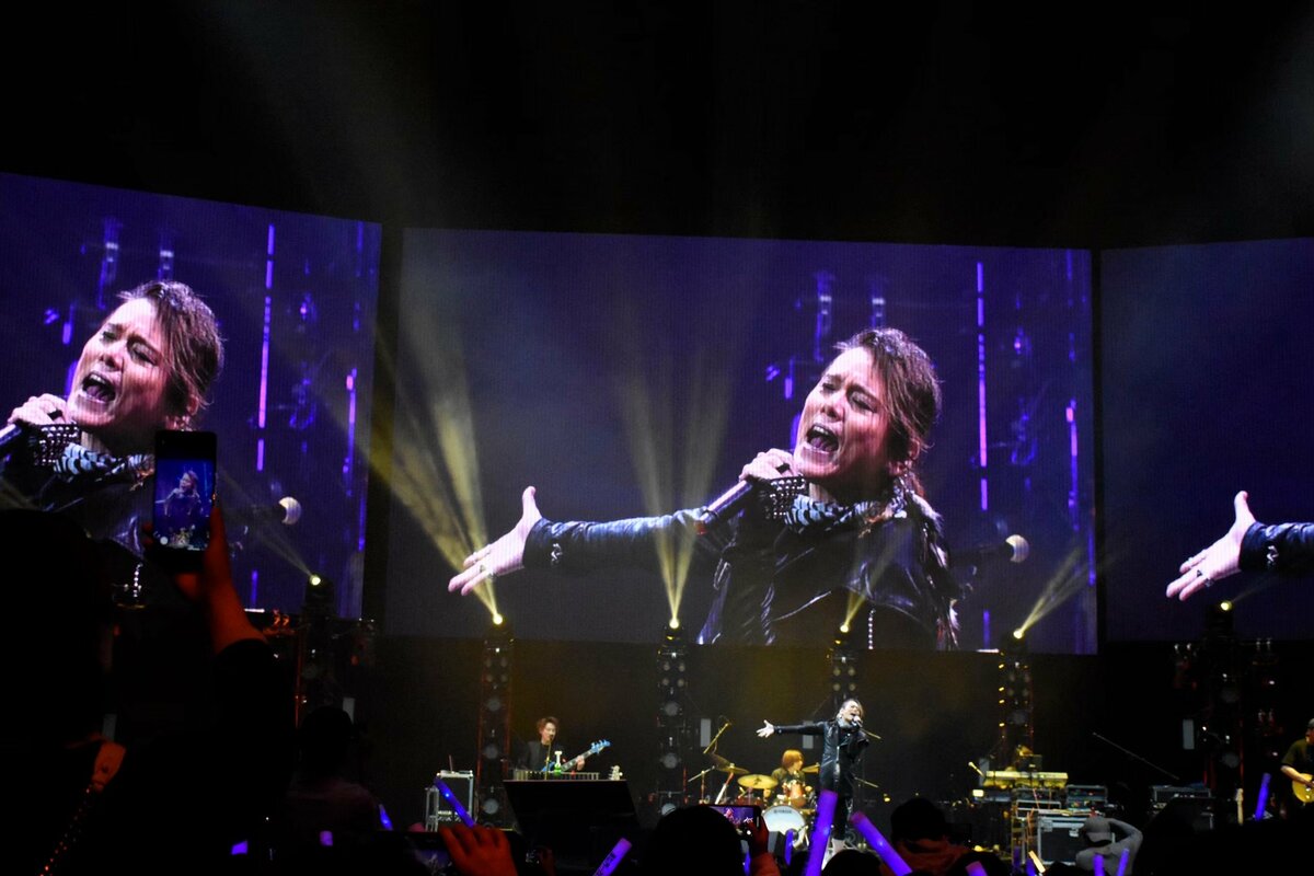 NoB performing energetically on stage