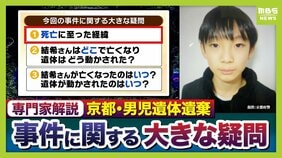 【京都・男児死亡】３つの疑問/その１『結希さん死亡の経緯』死体遺棄容疑で逮捕の父親は殺害認める供述　元検事の西山弁護士「他殺の可能性は高くなっている」司法解剖では“死因不詳”「顔が判別できないほどの腐敗」か【3人の専門家が解説】|TBS NEWS DIG