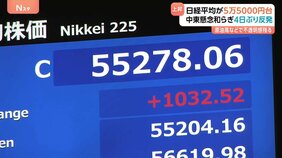 日経平均　4日ぶり反発・一転買い戻しで一時2300円以上値上がり　終値も節目の5万5000円台を回復　イラン情勢めぐる警戒感和らぐ|TBS NEWS DIG