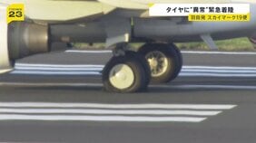 羽田空港に福岡行きスカイマーク機が緊急着陸　タイヤにトラブル…「バーストの可能性」と通報、一時緊急事態を発出　けが人なし|TBS NEWS DIG