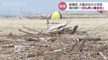 人の手ではどうにもできない」海開きの海水浴場に大量の流木が…地元