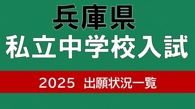 兵庫県私立中学校入試2025　灘4.13倍、須磨学園6.59倍、神戸女学院は昨年度超える1.84【中学受験全校掲載　志願者倍率の一覧】|TBS NEWS DIG
