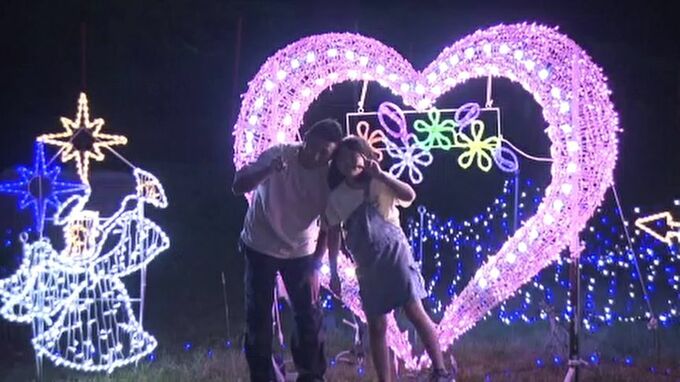 夏の風物詩！スキー場で恒例のイルミネーション　東北初登場の“ビッグフラワー”も　|　福島のニュース│TUF