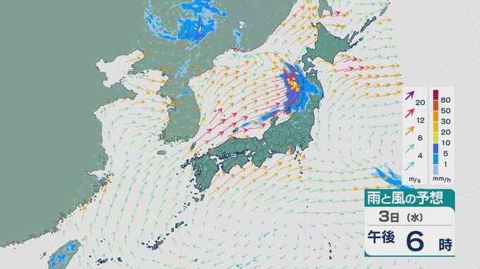 3日は低気圧や前線の影響で北陸や東北では雨強まり“梅雨らしさ”が 太平洋側などでは晴れて猛暑に 雨と風シミュレーション　|　石川県のニュース｜MRO北陸放送