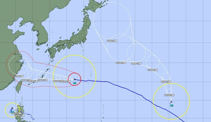 【台風情報】台風15号(チャンホン)発生　13号14号と“トリプル台風”に　今後の進路は　全国の天気を画像で　気象庁　|　山形のニュース│TUYテレビユー山形