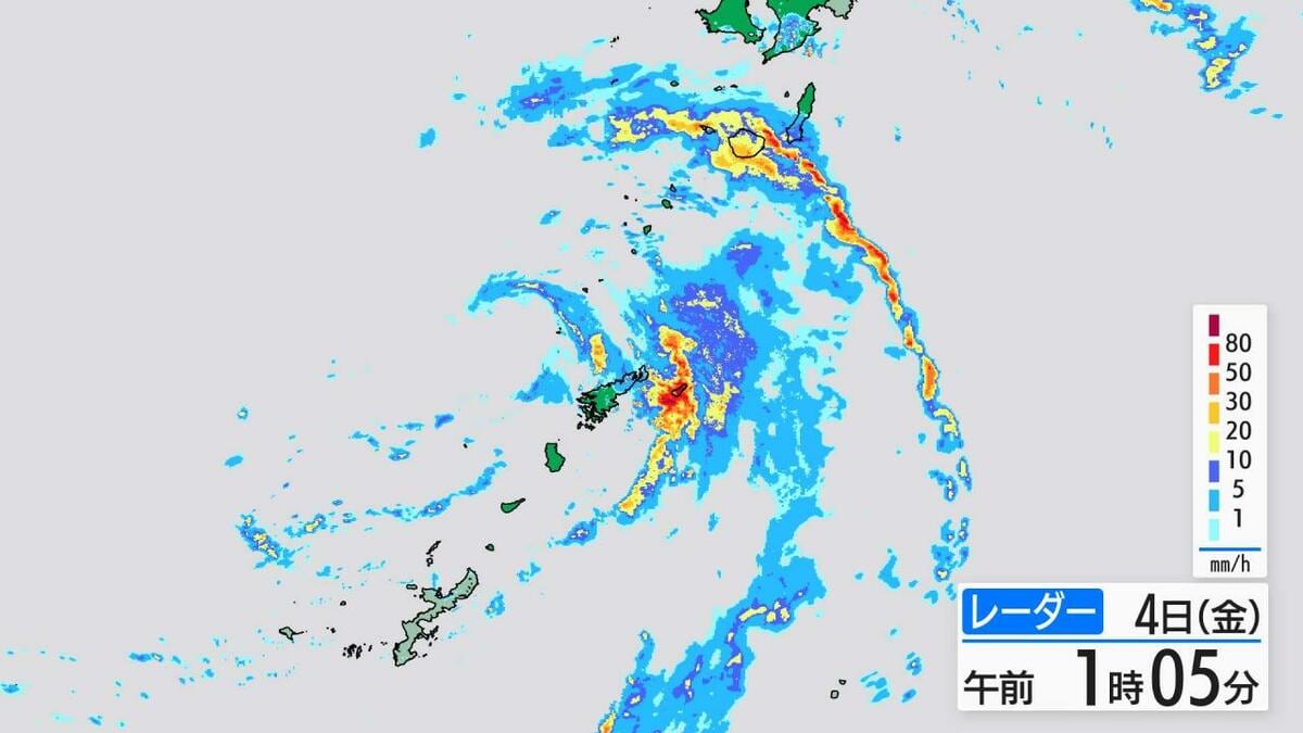 「線状降水帯直前予測」奄美地方に発表「3時間以内に線状降水帯が発生する可能性高まる」鹿児島