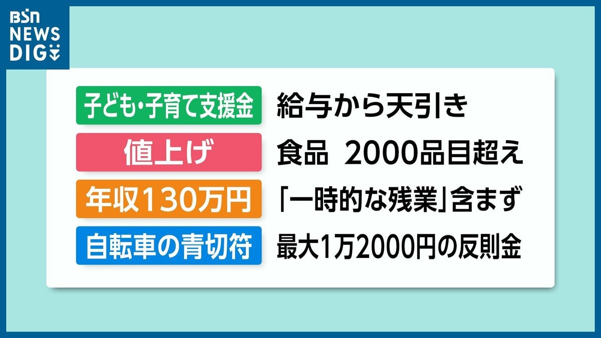 サムネイル_きょうから変わること『“独身税”・値上げ・130万円の壁・青切符』2026年4月からの新たな“ルール”