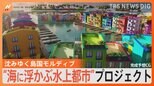 壮大!“国土水没の危機”の島国で世界初「水上都市」プロジェクト 海底に伸縮可能な支柱を設置「私たちはイノベーションで生き残る」|TBS NEWS DIG