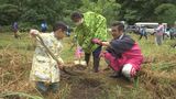 カジカガエルの鳴き声が聞こえる豊かな自然環境を未来に残そう　鳥取県三朝町で植樹　|　BSSニュース | BSS山陰放送