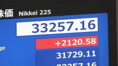 日経平均株価が4営業日ぶりに急反発　一時2100円以上高| TBS CROSS DIG with Bloomberg