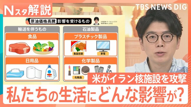 アメリカがイラン核施設を攻撃　私たちの生活への影響は？専門家「電気・ガス・灯油・ガソリン代だけでも年間2.9万円負担増加」【Nスタ解説】|TBS NEWS DIG