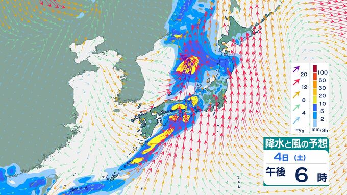 【気象庁】全国的に大気の状態不安定、4日は西日本で大雨に警戒…東北地方では2日に大雪にも注意【7日(火)にかけての雨風シミュレーション】|TBS NEWS DIG