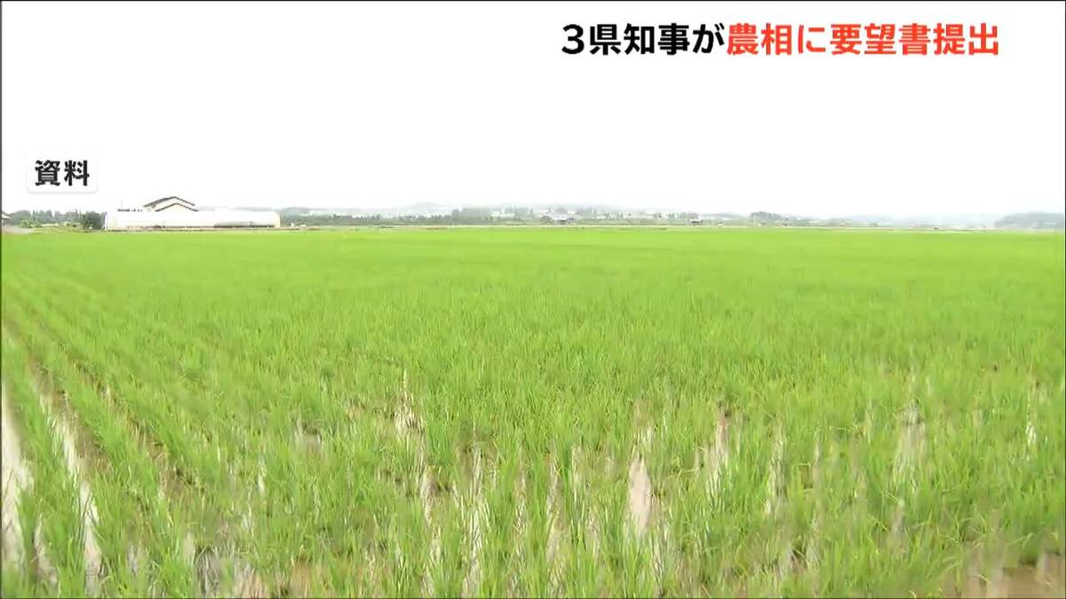 サムネイル_新潟らコメどころ３県知事　「水田政策見直し方針」受け鈴木農水大臣に要望書提出　コメの適正価格形成など求める