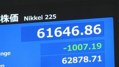 【速報】日経平均株価　一時1000円以上値下がり| TBS CROSS DIG with Bloomberg