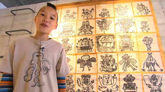 12歳の画家・ポヨヨン太郎さん 「下品」との評価や「孤独」乗り越え 公募展で“18歳以下初の優秀賞”|TBS NEWS DIG
